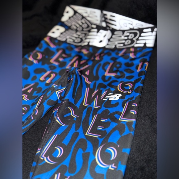 New Balance Relentless Crossover Printed High-Rise Tight Serene-Blue size Small - Picture 5 of 13